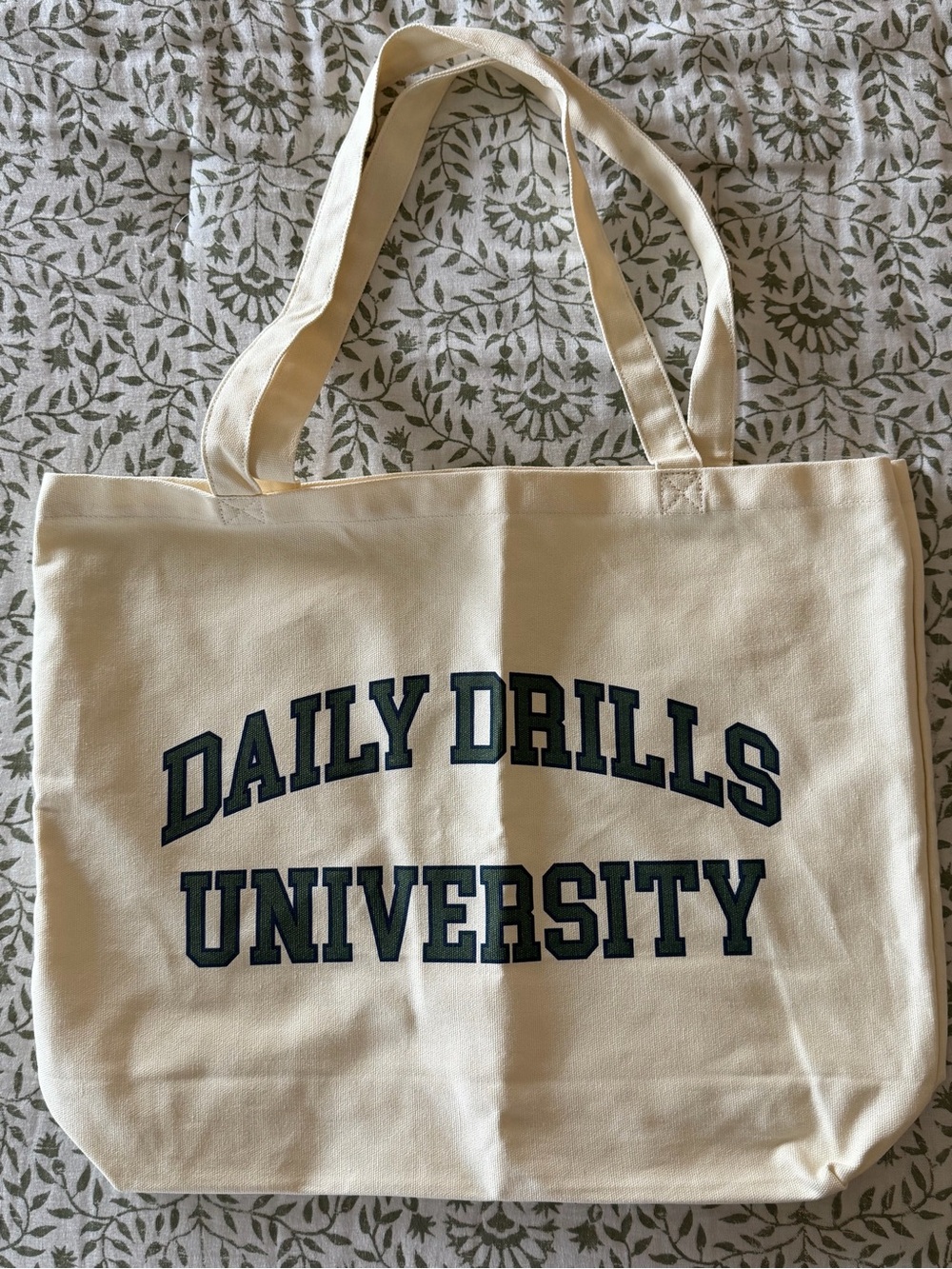 Daily Drills University Tour ‘26 Canvas Tote Bag Cream, Navy and Green! #Auburn